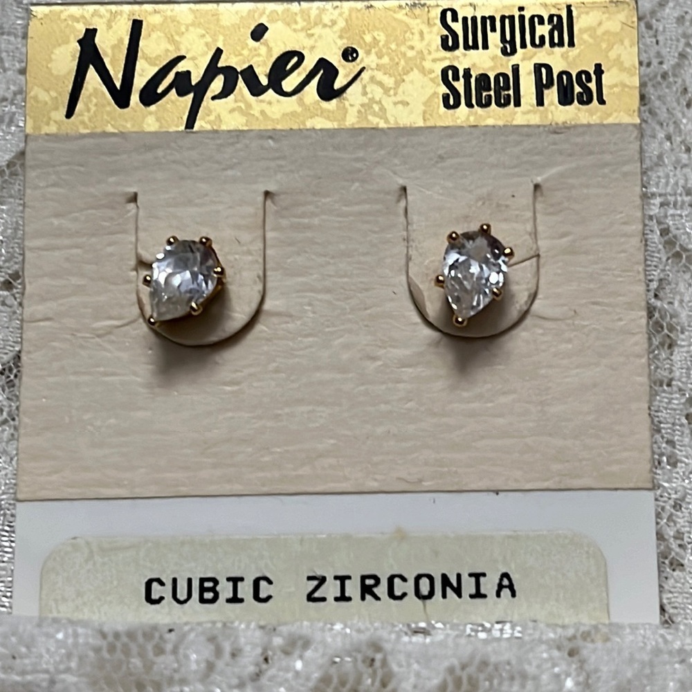 Napier/vintage cubic zirconia earrings *